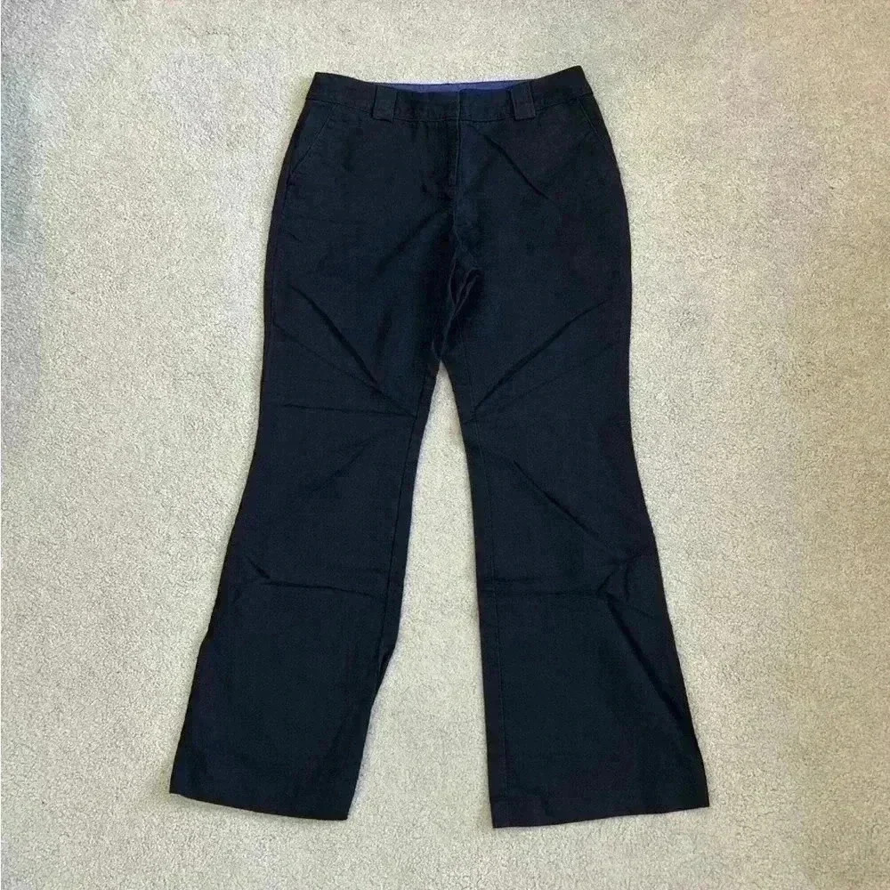 Boden black linen blend pants in size 12R